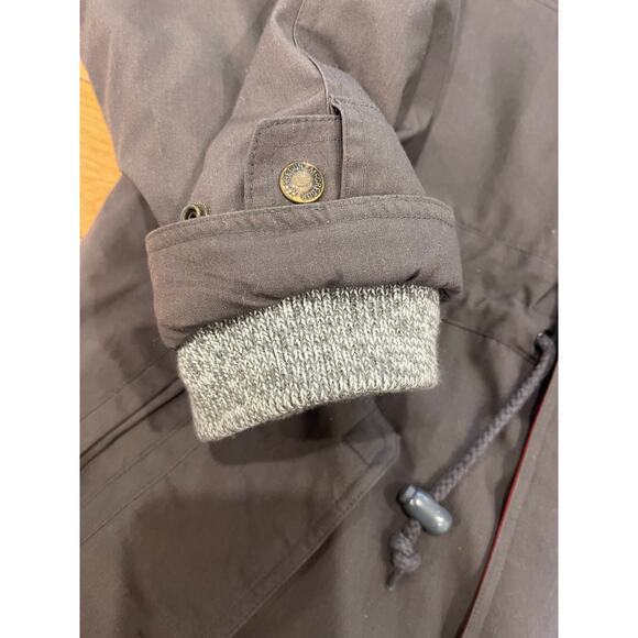 McGregor Vintage 90s Winter Jacket Heavy Duty Gray Zip Up Knit Collar Size Large - Picture 6 of 8
